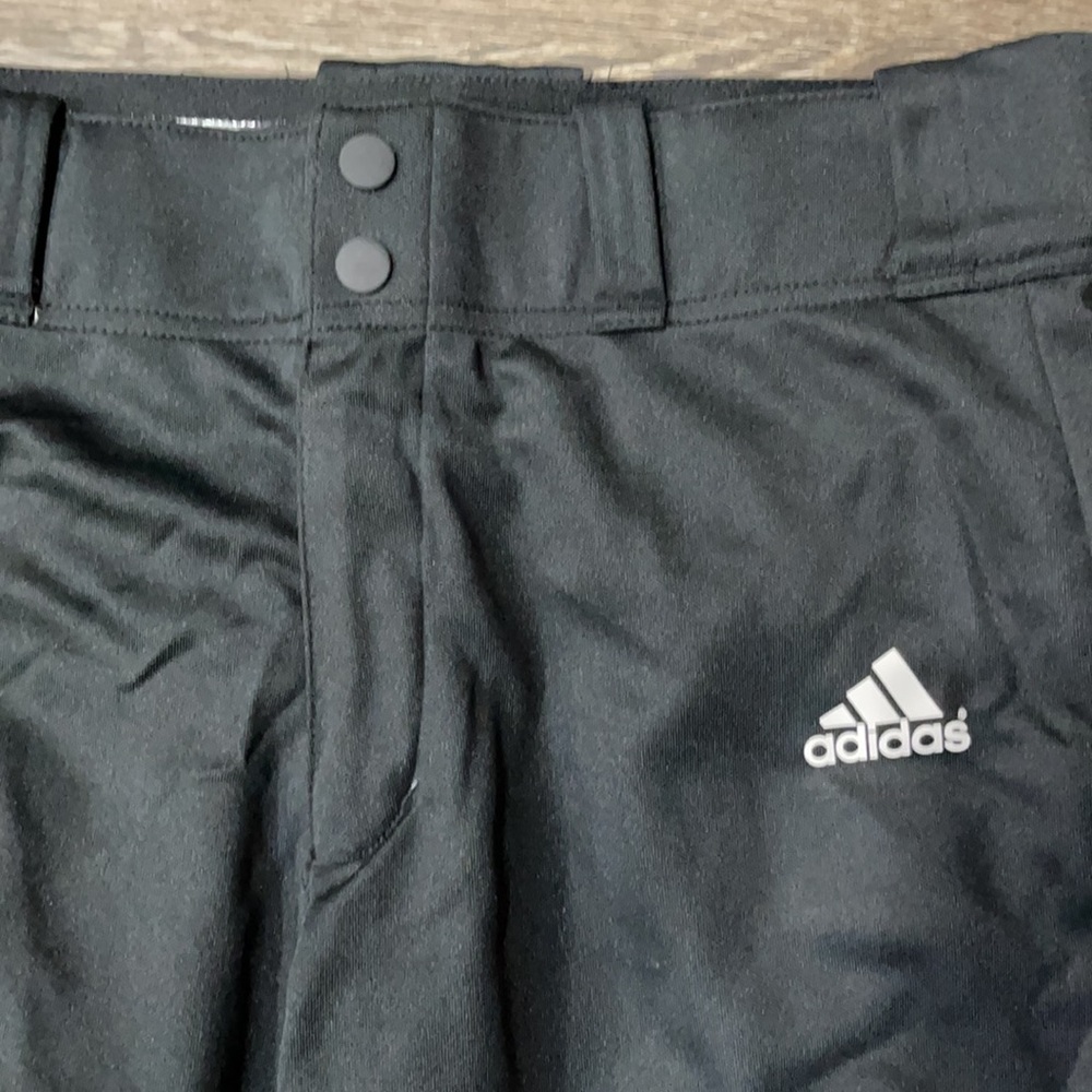 Baseball Pants Solid Black Adidas Brand - image 2